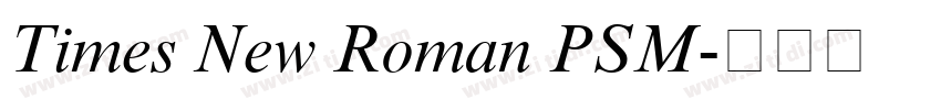 Times New Roman PSM字体转换